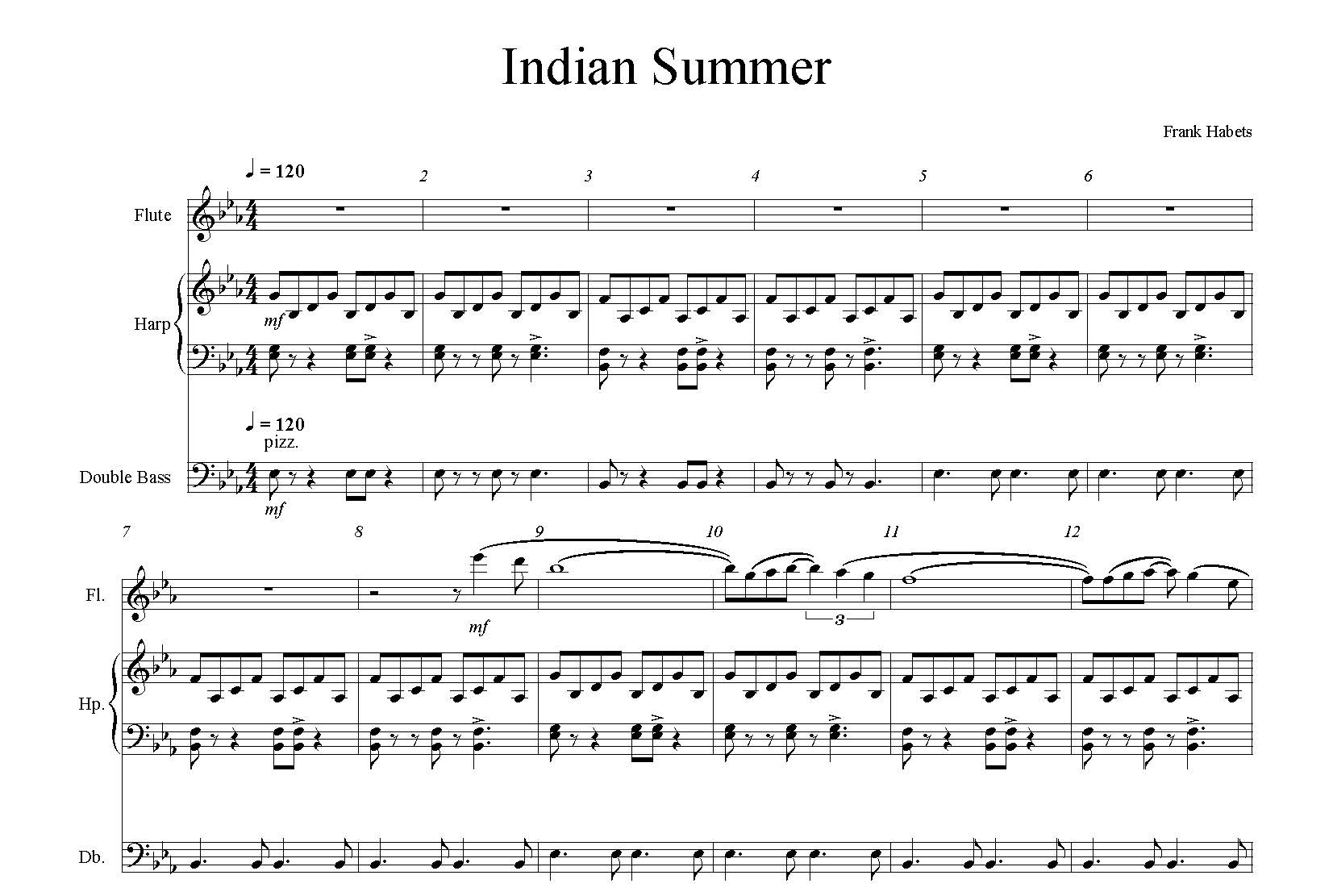 Indian Summer(complete) - partituur